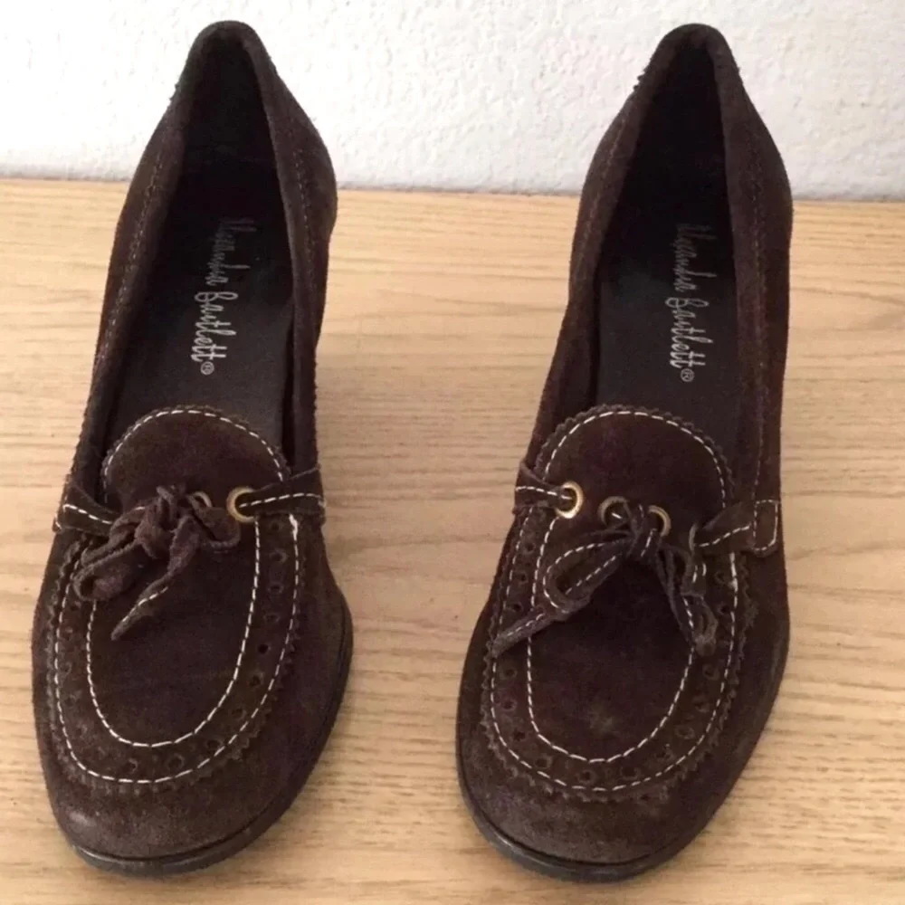 Vintage Alexandra Bartlett Wedge Loafers